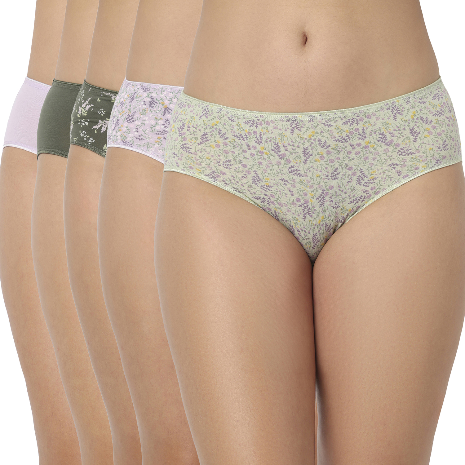 Combo Pack 5 7333 - Pack of 5 Women’s Cotton Hipster Panties - Image 1