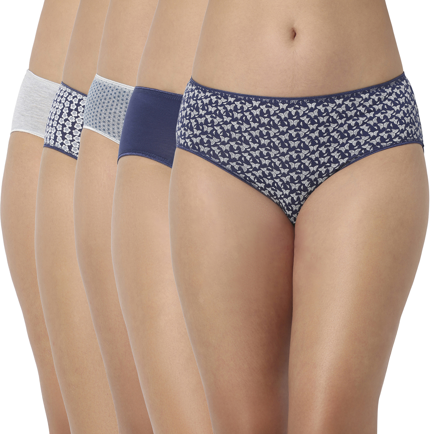 Combo Pack 5 7319 - Pack of 5 Women’s Cotton Hipster Panties - Image 1
