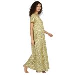 JSS 12064 - Printed Cotton Nighty for Women – Square Neck, Half Sleeves - Image 16