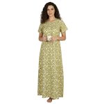 JSS 12064 - Printed Cotton Nighty for Women – Square Neck, Half Sleeves - Image 20