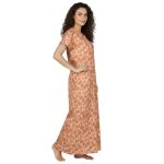 JSS 12069 - Printed Poly-Viscose Nighty for Women – Round Neck, Half Sleeves - Image 15