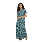 JSS 12089 - Printed Poly-Viscose Nighty for Women – Round Neck, Half Sleeves - Image 10