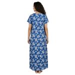 JSS 12089 - Printed Poly-Viscose Nighty for Women – Round Neck, Half Sleeves - Image 5