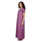 JSS 12092 - Printed Poly-Viscose Nighty for Women – Round Neck, Half Sleeves - Image 16