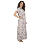 JSS 12093 - Printed Cotton Nighty for Women – Square Neck, Half Sleeves - Image 30