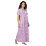 JSS 12093 - Printed Cotton Nighty for Women – Square Neck, Half Sleeves - Image 23