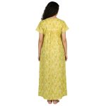 JSS 12093 - Printed Cotton Nighty for Women – Square Neck, Half Sleeves - Image 11