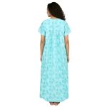 JSS 12093 - Printed Cotton Nighty for Women – Square Neck, Half Sleeves - Image 5