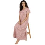JSS 13001 - Printed Poly-Viscose Nighty for Women – Square Neck, Half Sleeves - Image 13