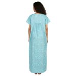 JSS 13001 - Printed Poly-Viscose Nighty for Women – Square Neck, Half Sleeves - Image 18