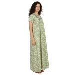 JSS 13002 - Printed Poly-Viscose Nighty for Women – Square Neck, Half Sleeves - Image 9