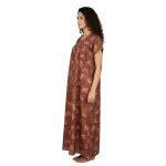 JSS 13003 - Printed Poly-Viscose Nighty for Women – Square Neck, Half Sleeves - Image 10