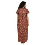 JSS 13003 - Printed Poly-Viscose Nighty for Women – Square Neck, Half Sleeves - Image 11