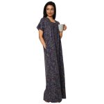 JSS 11092- Printed Cotton Nighty Square Neck Half Sleeves