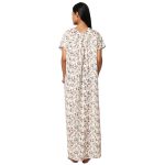 JSS 12013-Printed Poly Viscose Square Neck Half Sleeved Nighty - Image 9