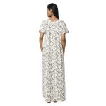 JSS 12013-Printed Poly Viscose Square Neck Half Sleeved Nighty - Image 5