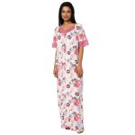 SCK 420105-Printed Cotton Knit Nighty U-Neck Half Sleeves - Image 2