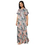 SCR 460042-Printed Rayon Half Sleeved Nighty - Image 3