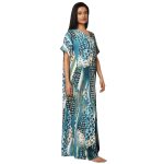 SCR 460043-Printed Rayon Half Sleeved Nighty - Image 4