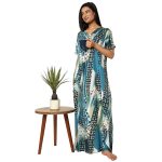 SCR 460043-Printed Rayon Half Sleeved Nighty