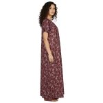 SCR460856 - Printed Poly-Viscose Nighty for Women – Round Neck, Half Sleeves - Image 3