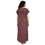 SCR460856 - Printed Poly-Viscose Nighty for Women – Round Neck, Half Sleeves - Image 5