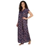 SCR460856 - Printed Poly-Viscose Nighty for Women – Round Neck, Half Sleeves - Image 10