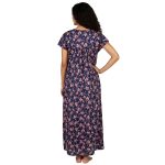 SCR460856 - Printed Poly-Viscose Nighty for Women – Round Neck, Half Sleeves - Image 12