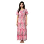 SCR 204-Printed Rayon Nighty Soft & Comfortable Sleepwear