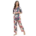 SCH137 - Rayon Printed Night Suit Set