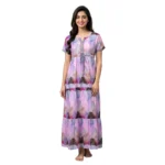 SCH201-Printed Rayon Nighty Soft & Comfortable Sleepwear