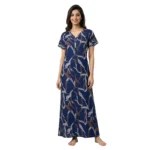 SCH460949-Printed Alpine Nighty Soft and Comfortable Sleepwear