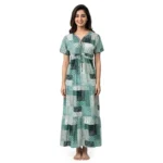 SCH470018-Printed Rayon Nighty Soft & Comfortable Sleepwear