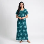 JSS-14074-Poly Viscose Printed Full Length Nighty Soft & Breathable