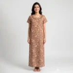 JSS-14085-Poly Viscose Printed Full Length Nighty Soft & Breathable