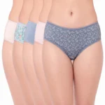 7544 – Cotton Hipster Premium Panties Set Of 5 Stretchable Fabric