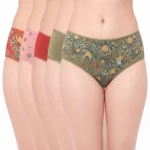 7547 – Cotton Hipster Premium Panties Set Of 5 Stretchable Fabric