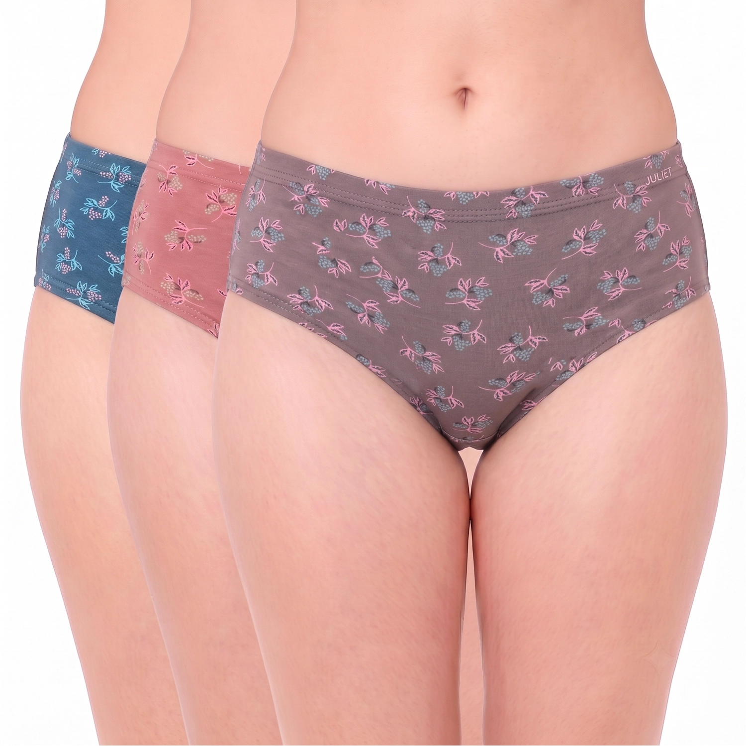 7623 combo 7623 – Juliet Ultra-Soft Cotton Elastane Hipster Panties - Image 1